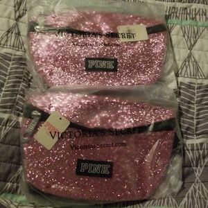 Glitter light pink Pink VS fanny packs 2 pack
